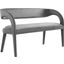 Pinnacle Performance Velvet Accent Bench In Gray