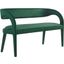 Pinnacle Performance Velvet Accent Bench In Green