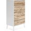 Piperton Two-Tone Brown/White Five Drawer Chest