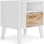 Piperton Two-Tone Brown/White One Drawer Night Stand
