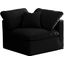 Plush Black Velvet Standard Cloud-Like Comfort Modular Corner Chair 602Black-Corner
