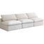 Plush Velvet Standard Comfort Modular Sofa In Cream