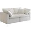 Plush Cream Velvet Standard Cloud-Like Comfort Modular Sofa 602Cream-S70