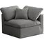 Plush Grey Velvet Standard Cloud-Like Comfort Modular Corner Chair 602Grey-Corner