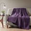 Plush Polyester Solid Microlight And Solid Microlight Heated Throw In Purple