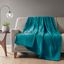 Plush Polyester Solid Microlight And Solid Microlight Heated Throw In Teal