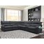 Polaris Slate 6 Piece Modular Power Reclining Sectional With Power Headrests And Console In Slate