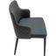 Polly Anthracite Grey Leather Arm Chair