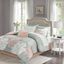 Polyester 7 Piece Twin Comforter Set In Blush/Grey