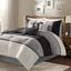 Polyester 7 Piece Faux Suede King Comforter Set In Black