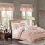 Polyester Tufted 24Pcs Queen Comforter Set In Blush