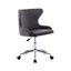 Polyester Upholstered Adjustable Office Chair In Grey
