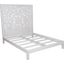 Porter Designs Bali Solid Hand Carved Wood Queen Bed In White