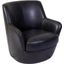 Porter Designs Hayes Leather-Look Swivel Accent Chair In Gray