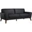Porter Designs Modena Genuine Leather Sofa In Black