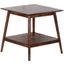 Porter Designs Portola Solid Acacia Wood End Table In Brown 05-108-07-5023