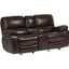 Porter Designs Ramsey Leather-Look Reclining Console Loveseat In Brown 03-112C-02-6013