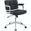 Portray Black Mid Back Upholstered Vinyl Office Chair