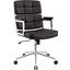 Portray Brown Highback Upholstered Vinyl Office Chair