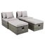 Pramla Outdoor Sette with Ottoman in Grey and Grey