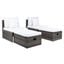 Pramla Outdoor Sette with Ottoman in Grey