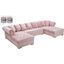 Presley Pink Velvet 3pc. Sectional 698Pink-Sectional