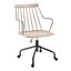 Preston Adjustable Office Chair In White Wash