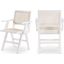 Preston Wood Dining Arm Chair Set of 2 In White