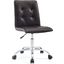 Prim Brown Armless Mid Back Office Chair