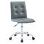 Prim Gray Armless Mid Back Office Chair