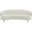 Primrose Curved Sofa In Creme And Gold