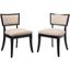 Pristine Beige Upholstered Fabric Dining Chairs - Set Of 2