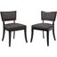 Pristine Gray Upholstered Fabric Dining Chairs - Set Of 2