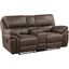 Proctor Double Reclining Love Seat with Center Console In Brown
