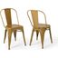 Promenade Gold Bistro Dining Side Chair Set of 2