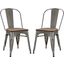 Promenade Gunmetal Dining Side Chair Set of 2 EEI-2751-GME-SET