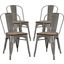 Promenade Gunmetal Dining Side Chair Set of 4 EEI-2752-GME-SET