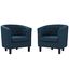 Prospect Azure 2 Piece Upholstered Fabric Arm Chair Set