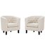 Prospect Beige 2 Piece Upholstered Fabric Arm Chair Set