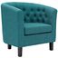 Prospect Teal Upholstered Fabric Arm Chair