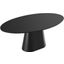 Provision Black 75 Inch Oval Dining Table