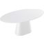 Provision White 75 Inch Oval Dining Table