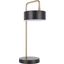 Puck Contemporary Table Lamp In Gold And Black Metal