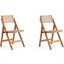 Pullman Folding Dining Chair In Nature CaneSet of 2