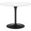 Pursuit 40 Inch Dining Table In White Black