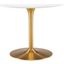Pursuit 40 Inch Dining Table In White Gold