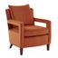 Questa Velvet Accent Arm Chair In Burnt Orange