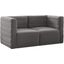Quincy Velvet Modular Sofa In Grey