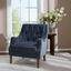 Qwen Button Tufted Accent Chair In Navy