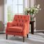 Qwen Button Tufted Accent Chair In Spice